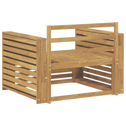 Outdoor Sofa Solid Acacia Wood White