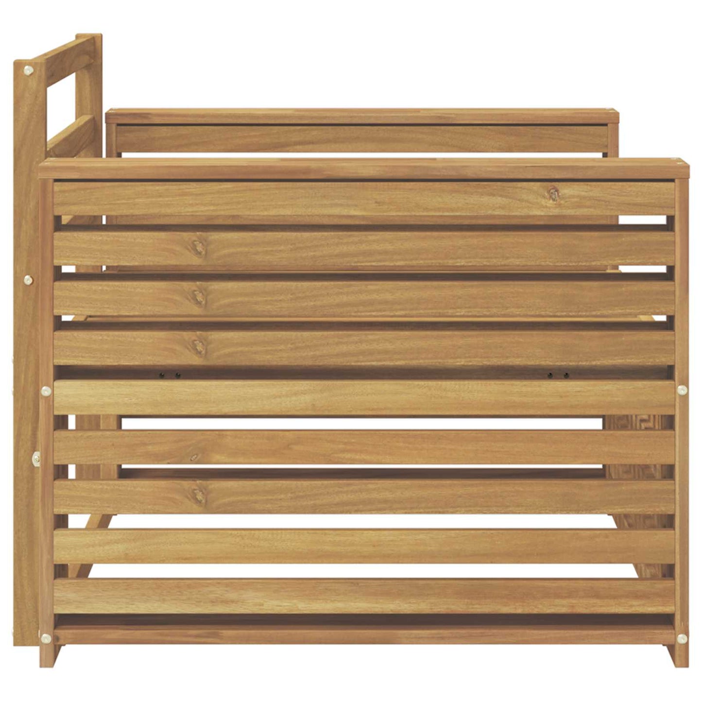 Outdoor Sofa Solid Acacia Wood White
