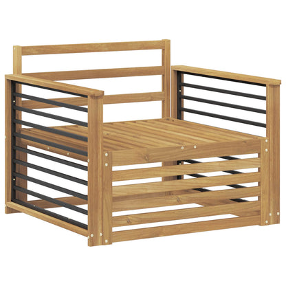 Outdoor Sofa Solid Acacia Wood White