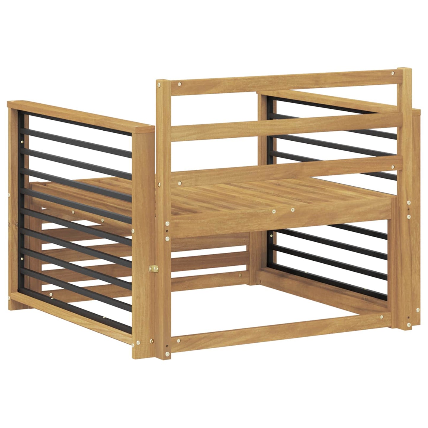 Outdoor Sofa Solid Acacia Wood White