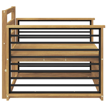 Outdoor Sofa Solid Acacia Wood White