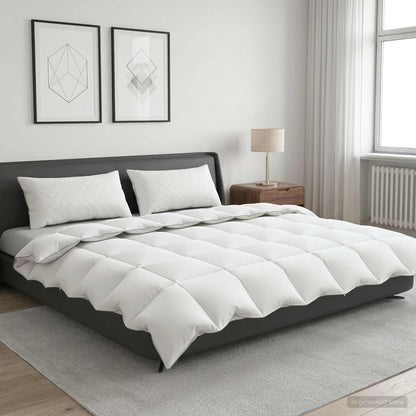 Duvet FULDA 200 x 220 cm 4 Seasons 210 GSM 90% Goose Down White