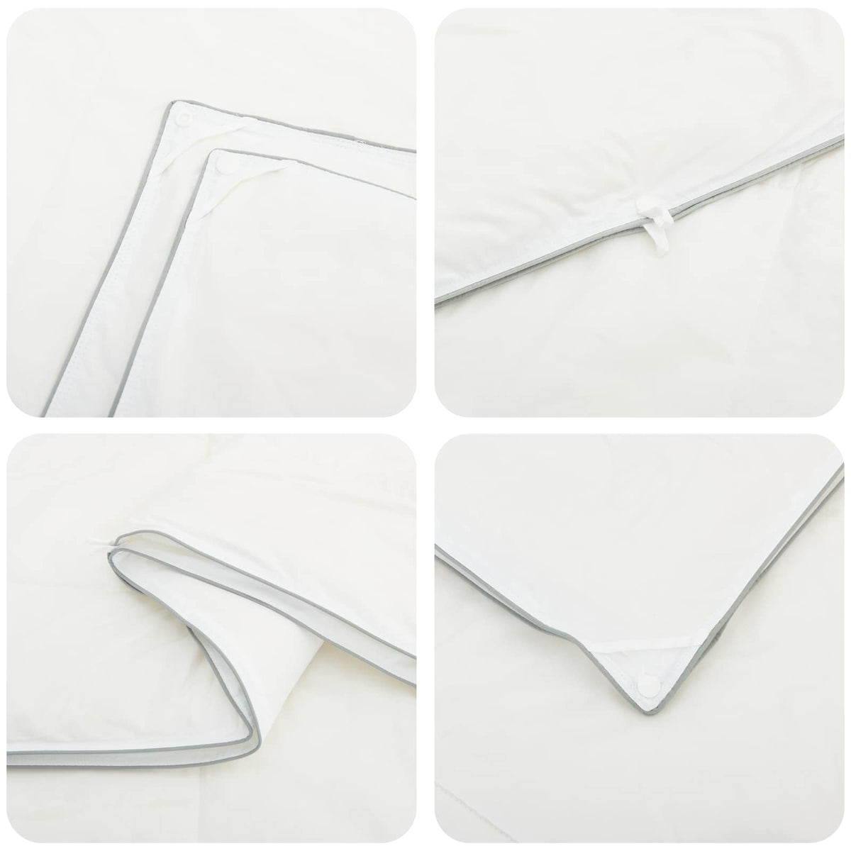 Duvet FULDA 155 x 220 cm 4 Seasons 310 GSM 90% Goose Down White