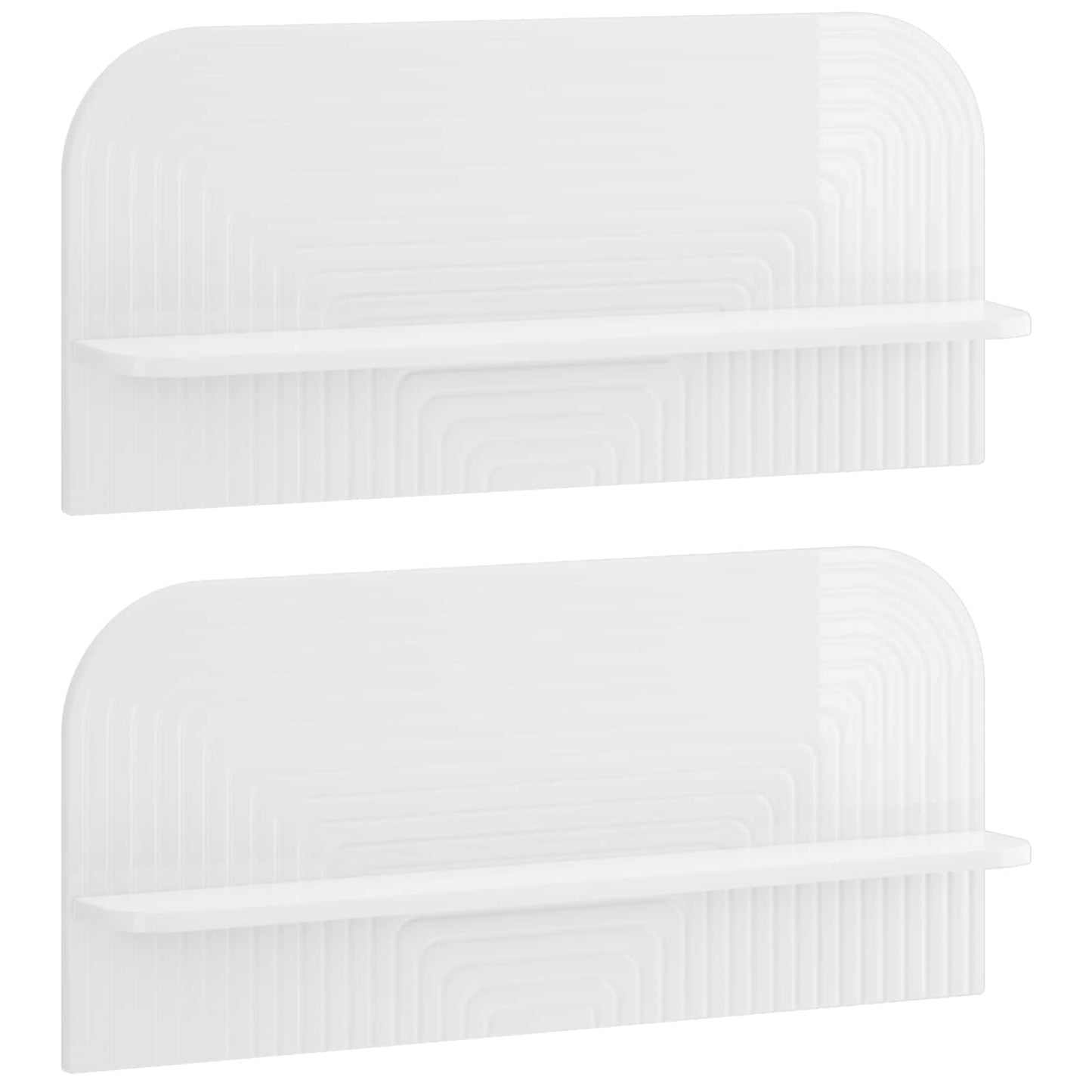 Wall Shelf 2 pcs High Gloss White 80.5 x 13.5 x 37.5 cm
