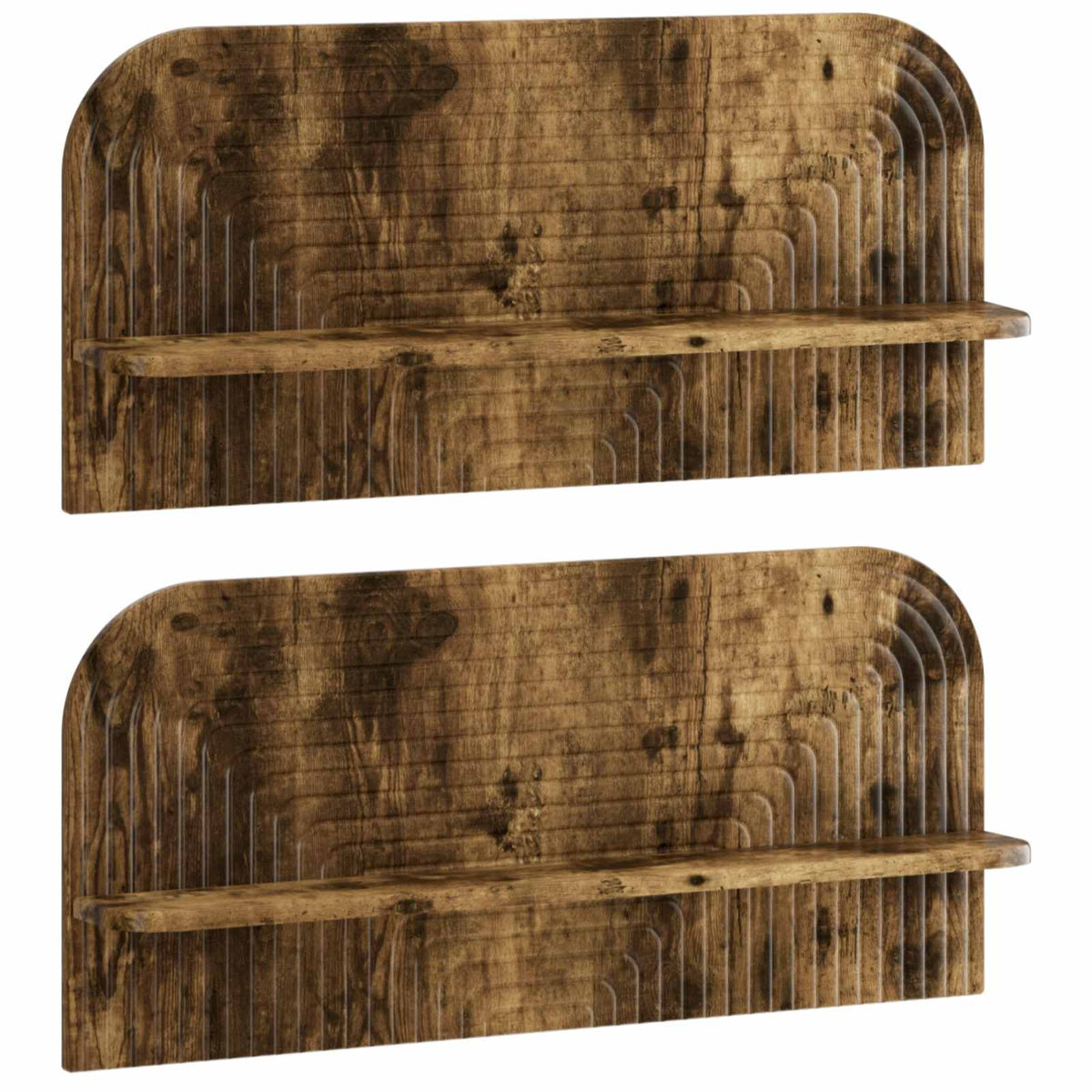 Wall Shelf 2 pcs Smoked Oak 80.5 x 13.5 x 37.5 cm