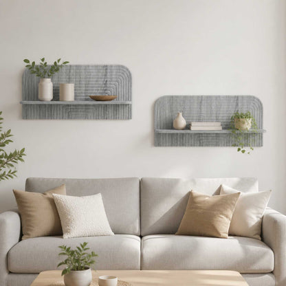 Wall Shelf 2 pcs Grey Sonoma 80.5 x 13.5 x 37.5 cm