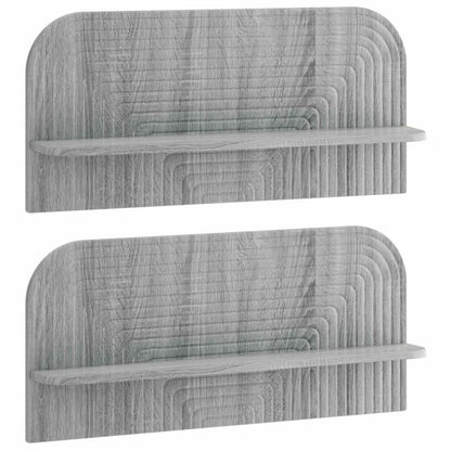 Wall Shelf 2 pcs Grey Sonoma 80.5 x 13.5 x 37.5 cm