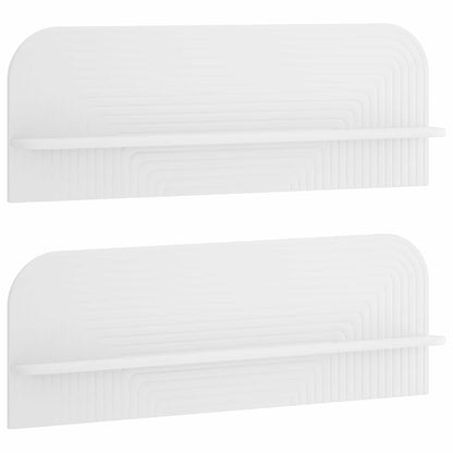 Wall Shelf 2 pcs White 102 x 13.5 x 37.5 cm Engineered Wood