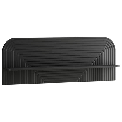 Wall Shelf 2 pcs Black 102 x 13.5 x 37.5 cm Engineered Wood