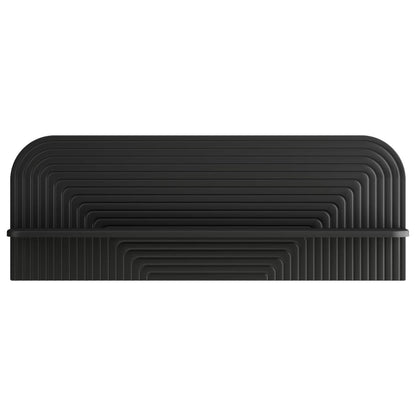 Wall Shelf 2 pcs Black 102 x 13.5 x 37.5 cm Engineered Wood