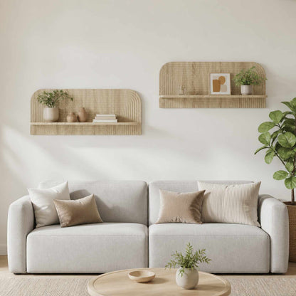Wall Shelf 2 pcs Sonoma Oak 102 x 13.5 x 37.5 cm