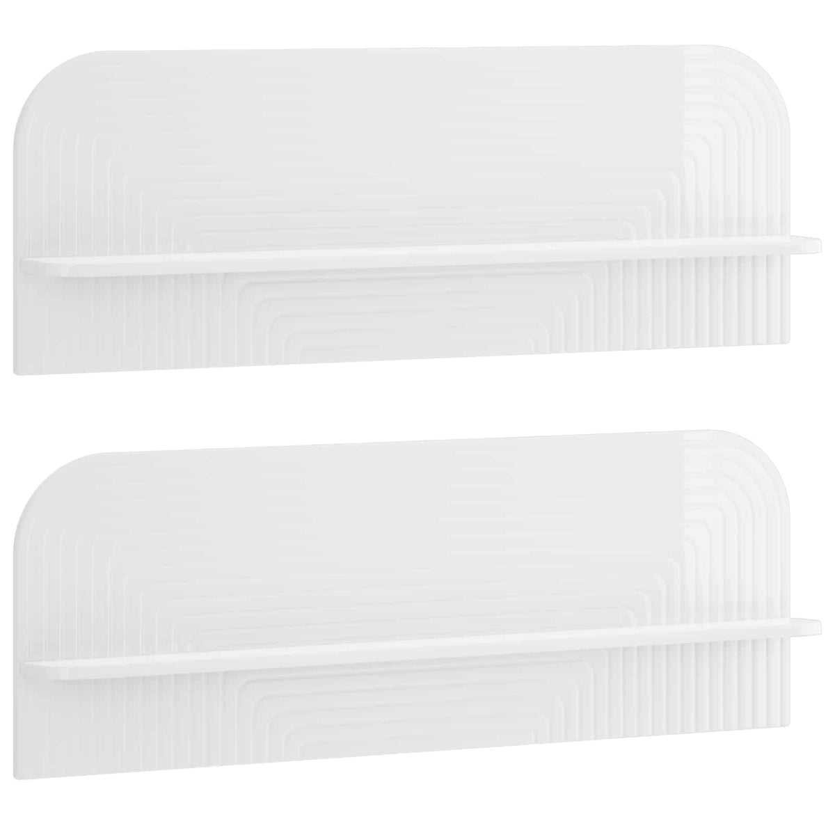 Wall Shelf 2 pcs High Gloss White 102 x 13.5 x 37.5 cm