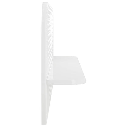 Wall Shelf 2 pcs High Gloss White 102 x 13.5 x 37.5 cm