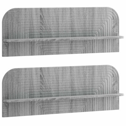 Wall Shelf 2 pcs Grey Sonoma 102 x 13.5 x 37.5 cm