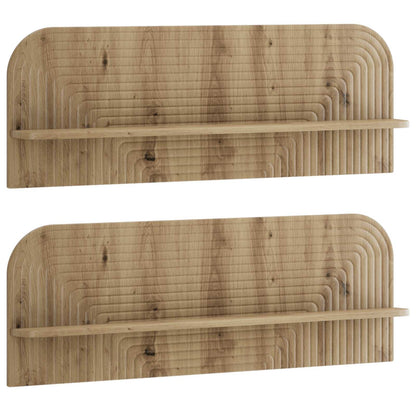 Wall Shelf 2 pcs Artisan Oak 102 x 13.5 x 37.5 cm