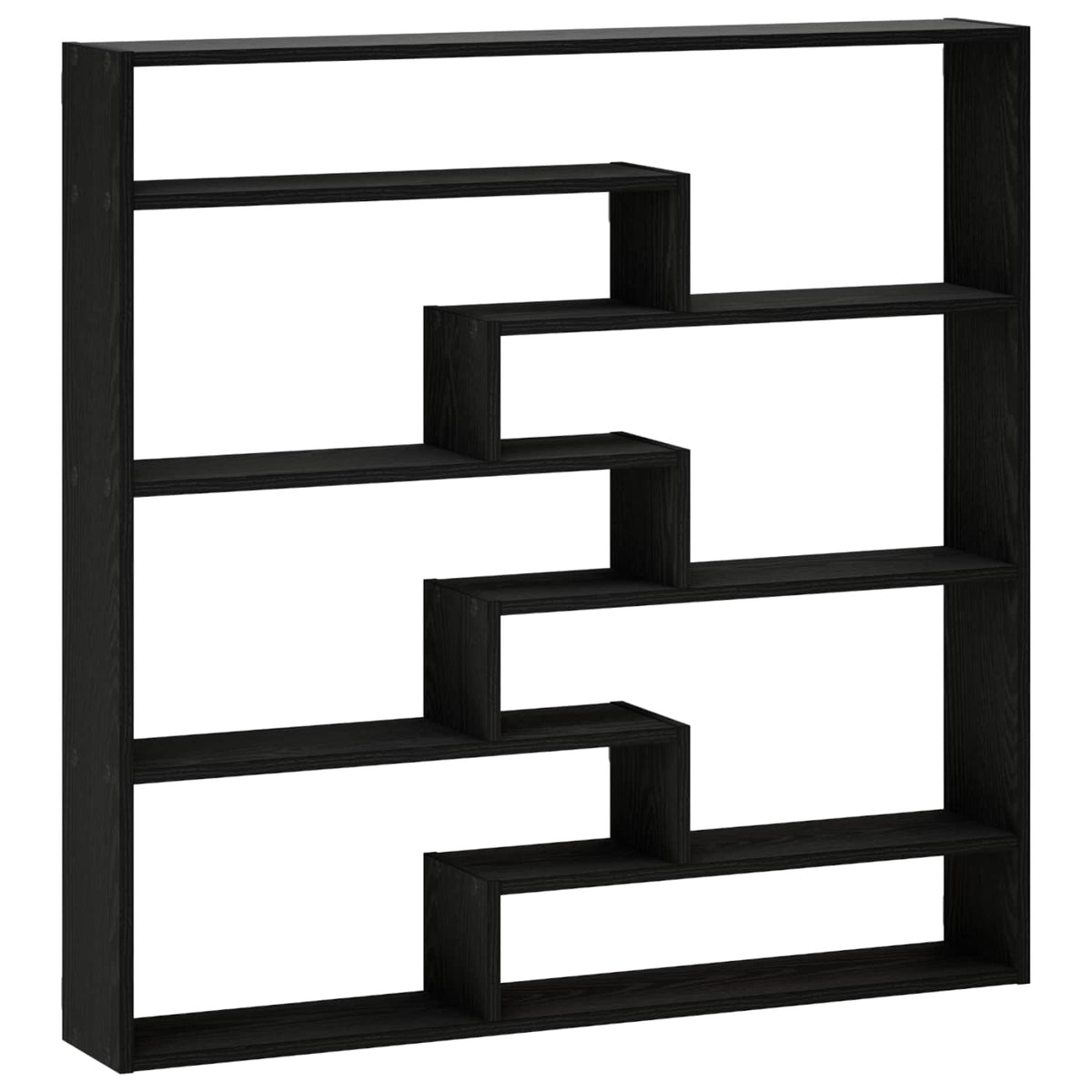 Wall Shelf Black Oak 103 x 17 x 102 cm Engineered Wood