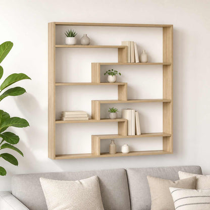 Wall Shelf Sonoma Oak 103 x 17 x 102 cm Engineered Wood