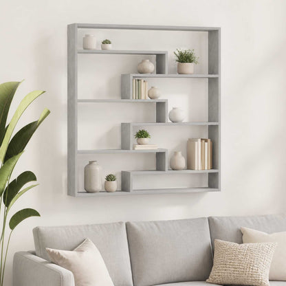 Wall Shelf Concrete Grey 103 x 17 x 102 cm Engineered Wood