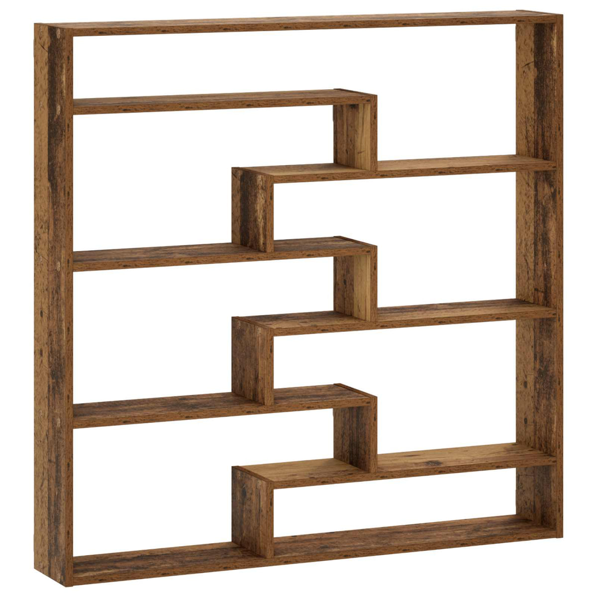 Wall Shelf Old Wood 103 x 17 x 102 cm Engineered Wood