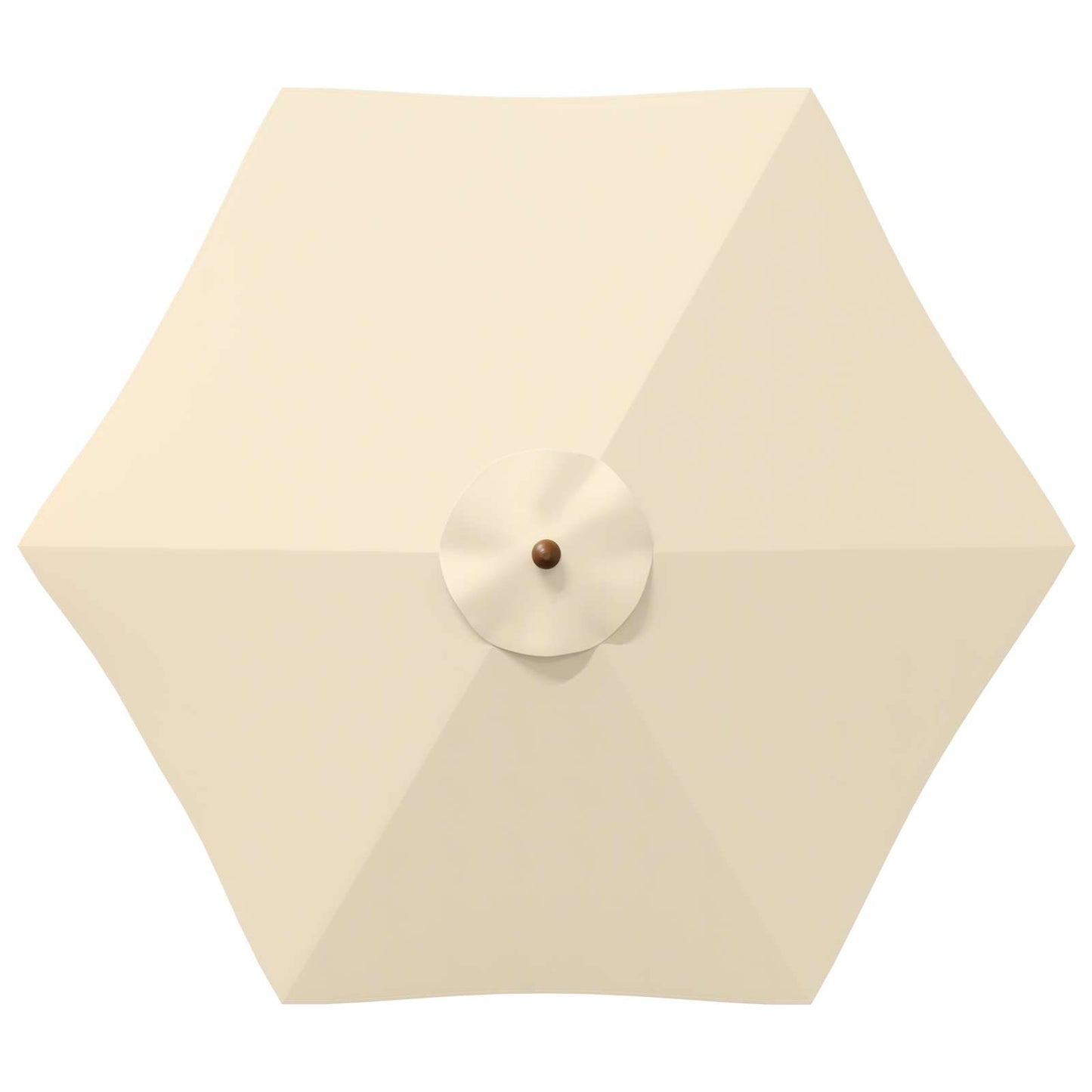 Garden Parasol Ø 210 x 237 cm Solid Eucalyptus Wood Cream White
