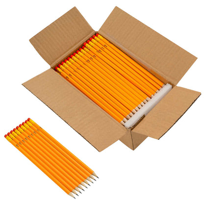 HB Pencils 1000 pcs Ø 0.7 x 18.5 cm Yellow Solid Poplar Wood