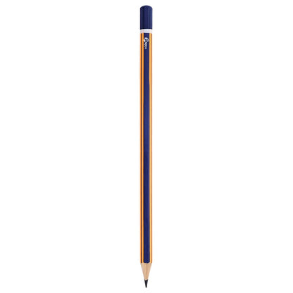 HB Pencils Ø 0.7 x 18 cm Blue and Yellow Solid Poplar Wood