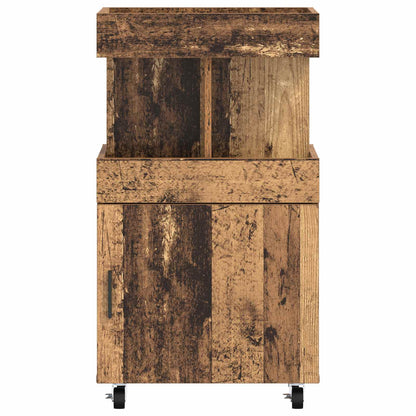 Bar Cart Oak Wood 50 x 41 x 89 cm Engineered Wood