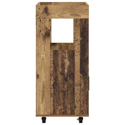 Bar Cart Oak Wood 60 x 39.5 x 89 cm Engineered Wood