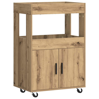Bar Cart Artisan Oak 60 x 39.5 x 89 cm Engineered Wood
