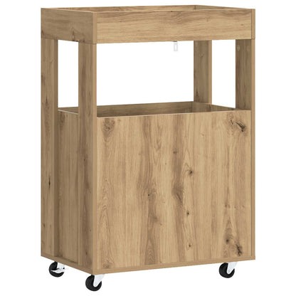 Bar Cart Artisan Oak 60 x 39.5 x 89 cm Engineered Wood