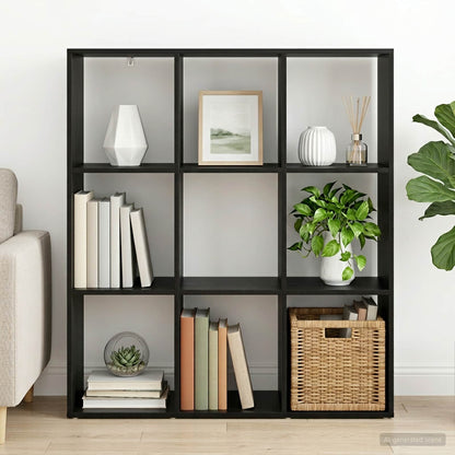 Book Cabinet 102 x 29 x 103.5 cm Engineered Wood Black Oak