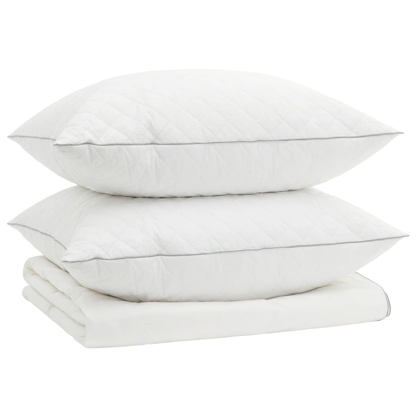 90% Goose Down Duvet Set FULDA 3 pcs 135 x 220 cm Summer White