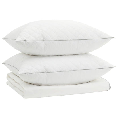 90% Goose Down Duvet Set FULDA 3 pcs 135 x 220 cm Summer White