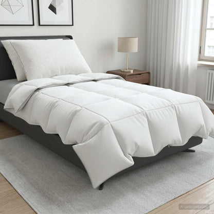 90% Goose Down Duvet Set FULDA 3 pcs 135 x 220 cm Summer White