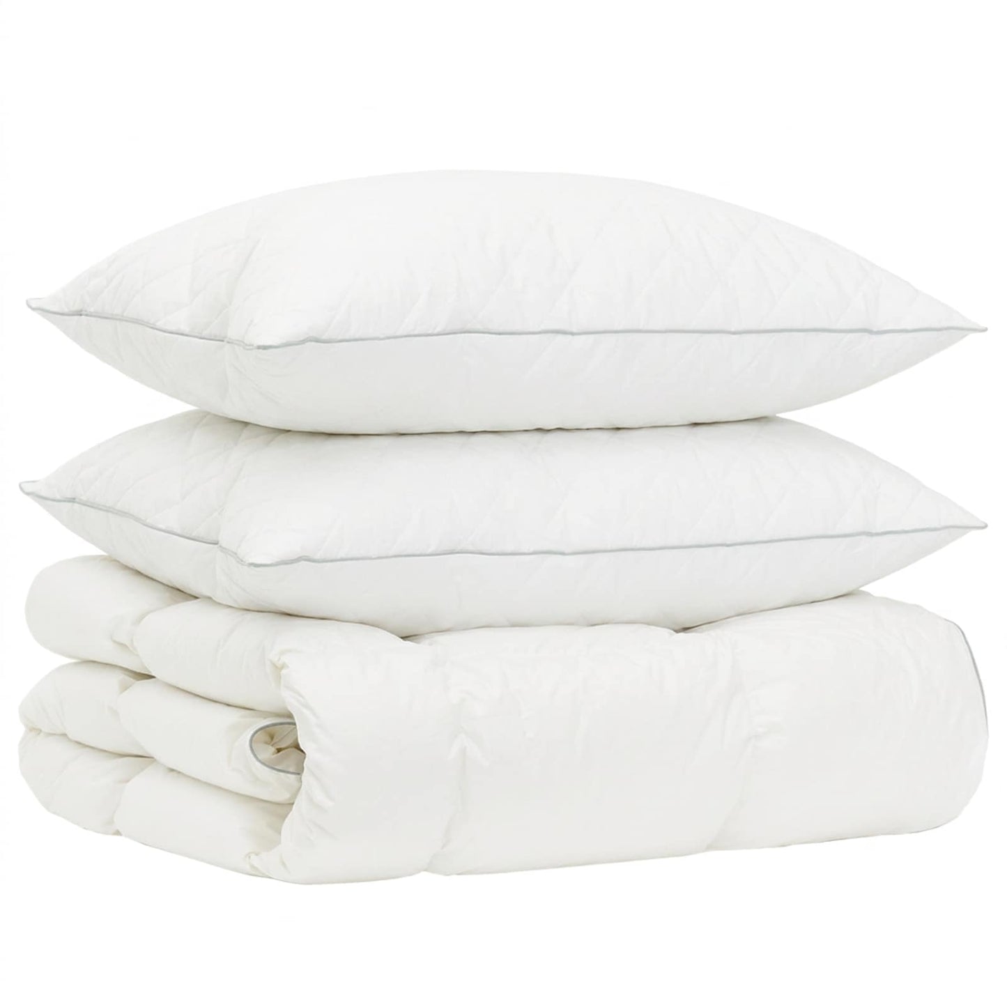 90% Goose Down Duvet Set FULDA 3 pcs 135 x 220 cm Winter White