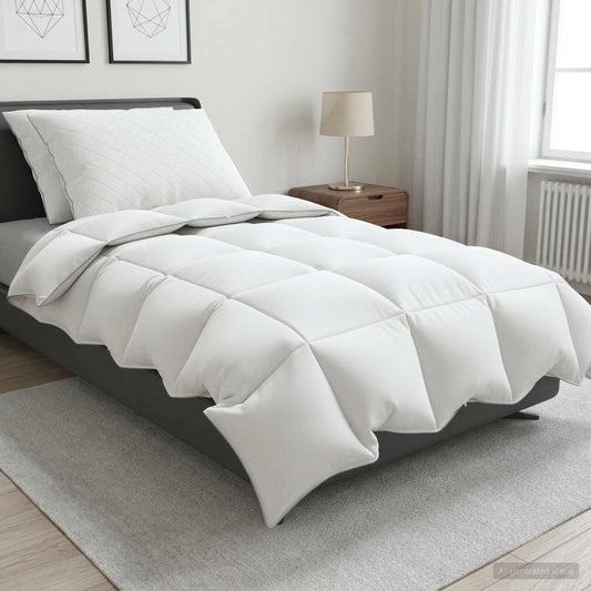90% Goose Down Duvet Set FULDA 3 pcs 155 x 220 cm Winter White