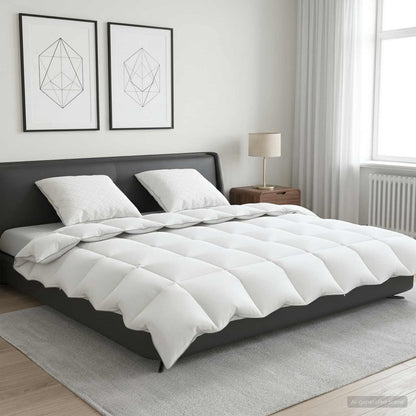 90% Goose Down Duvet Set FULDA 3 pcs 200 x 220 cm Winter White