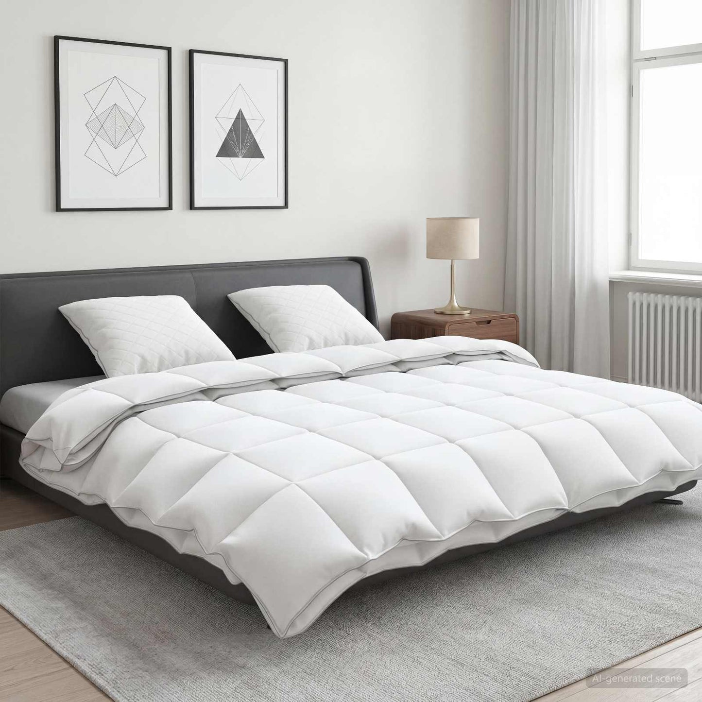 90% Goose Down Duvet Set FULDA 3 pcs 200 x 220 cm All Seasons
