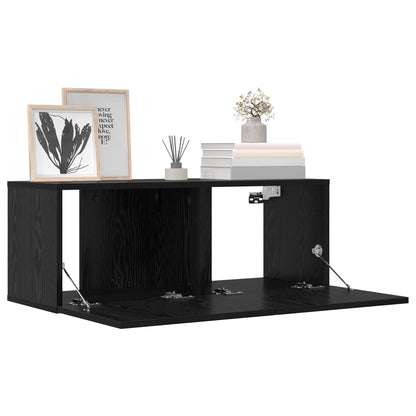 TV Cabinet Set 8 pcs 80 x 30 x 30 cm Black Oak Engineered Wood