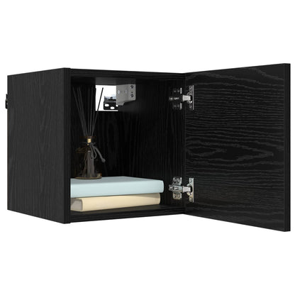 TV Cabinet Set 8 pcs 100 x 30 x 30 cm Black Oak Engineered Wood