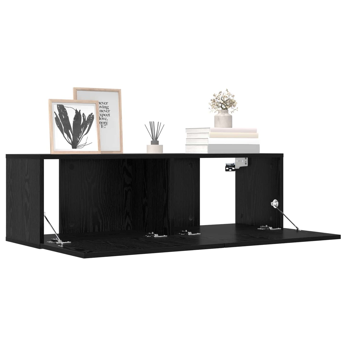 TV Cabinet Set 8 pcs 100 x 30 x 30 cm Black Oak Engineered Wood