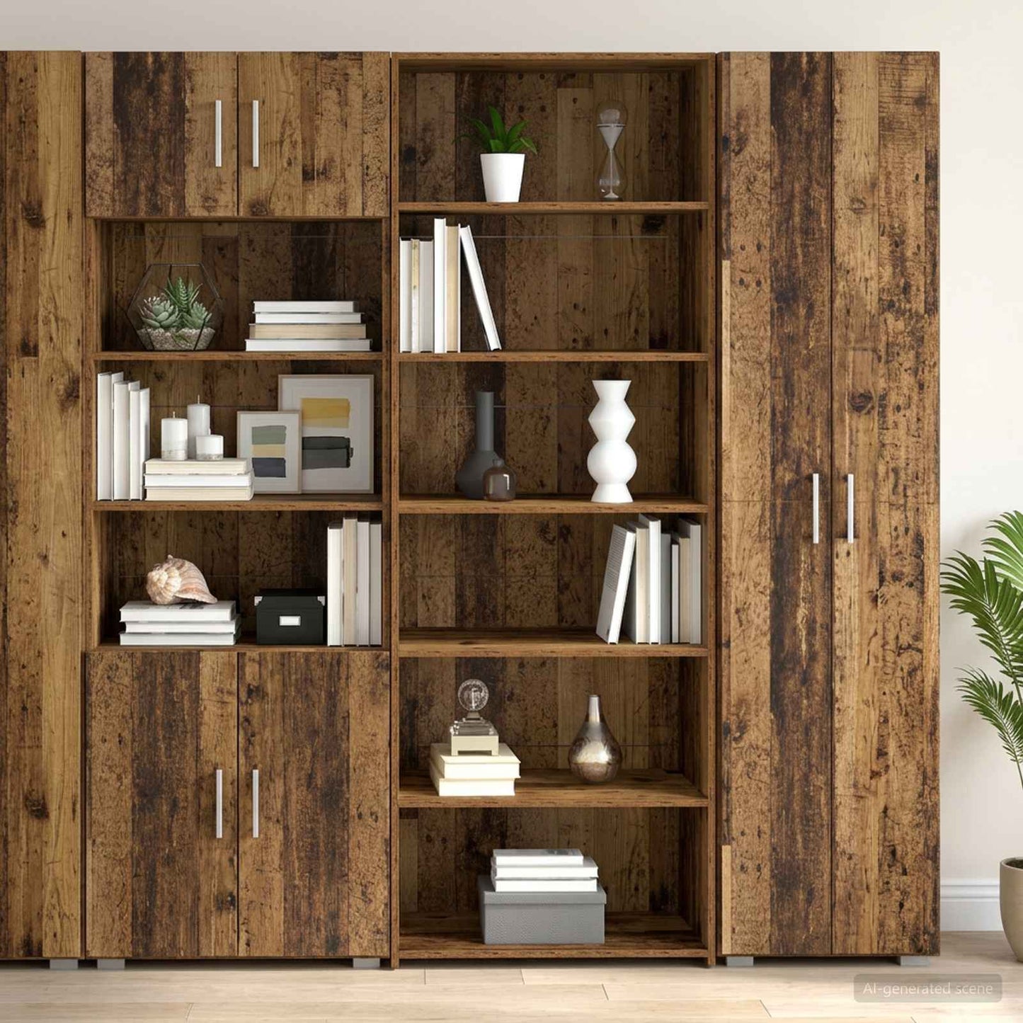 Sideboard Oak Wood 70 x 41 x 185 cm Engineered Wood