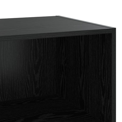 Sideboard Black Oak 70 x 41 x 185 cm Engineered Wood