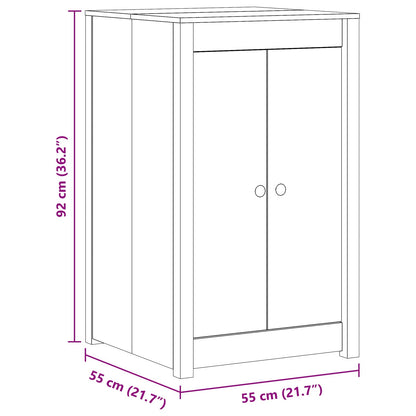 Outdoor Kitchen Cabinet MEPPEL Natural Douglas 55 x 55 x 92 cm