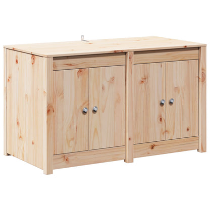 Outdoor Kitchen Cabinet MEPPEL 3 pcs Natural Douglas