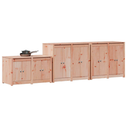 Outdoor Kitchen Cabinet MEPPEL 3 pcs White Solid Pine Wood