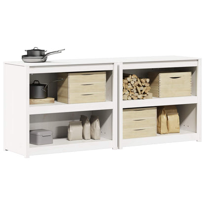 Outdoor Kitchen Cabinet MEPPEL 2 pcs White 212 x 55 x 92 cm