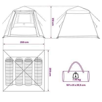 Fishing Tent Quick Release -Person 4-Person Light Camouflage