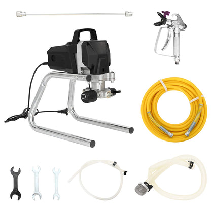 Airless Paint Sprayer 10 m Spray Hose 220V 2L/min 227 bar Black