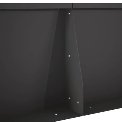 Retaining Wall 2 pcs 100 x 12 x 30 cm Steel Black